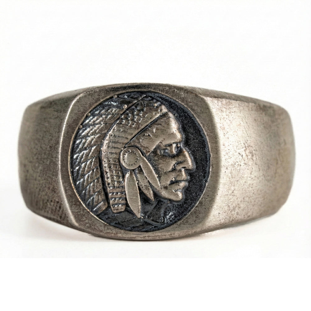 Figurative Native Heritage Feathered Ring  Ring  Charmora Jewelry