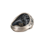 Sculpted Lion Head Signet Ring  Ring  Charmora Jewelry