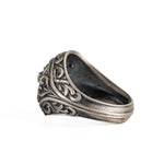 Sculpted Lion Head Signet Ring  Ring  Charmora Jewelry