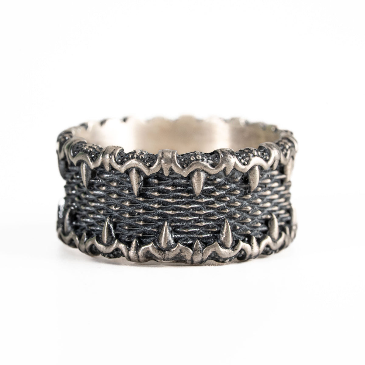 Dragon Scale Textured Ring  Ring  Charmora Jewelry