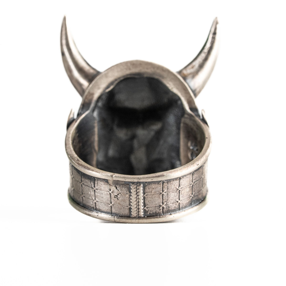 Traditional Mask Motif Signet Ring  Ring  Charmora Jewelry