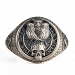 Owl Skull Relief Motif Ring  Ring  Charmora Jewelry