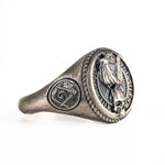 Owl Skull Relief Motif Ring  Ring  Charmora Jewelry