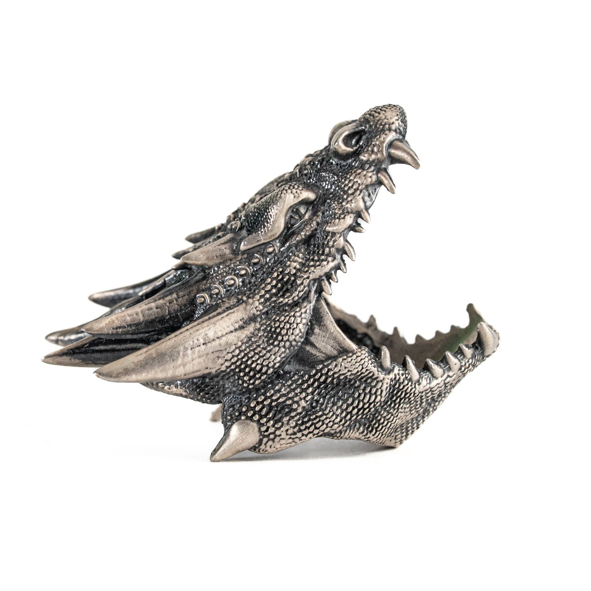 Sculpted Dragon Head Ring  Ring  Charmora Jewelry