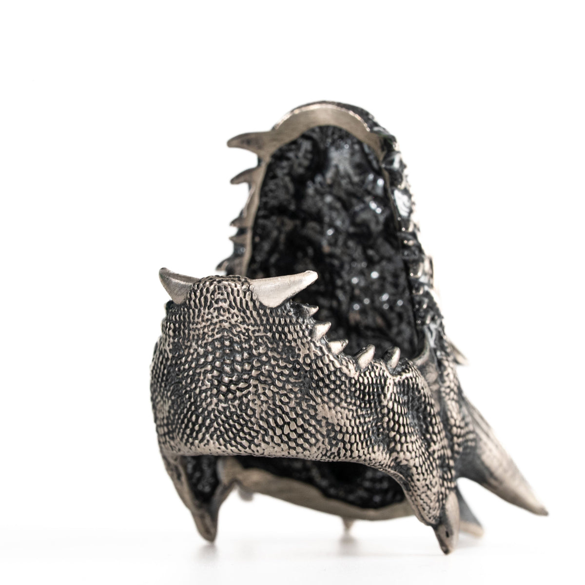 Sculpted Dragon Head Ring  Ring  Charmora Jewelry