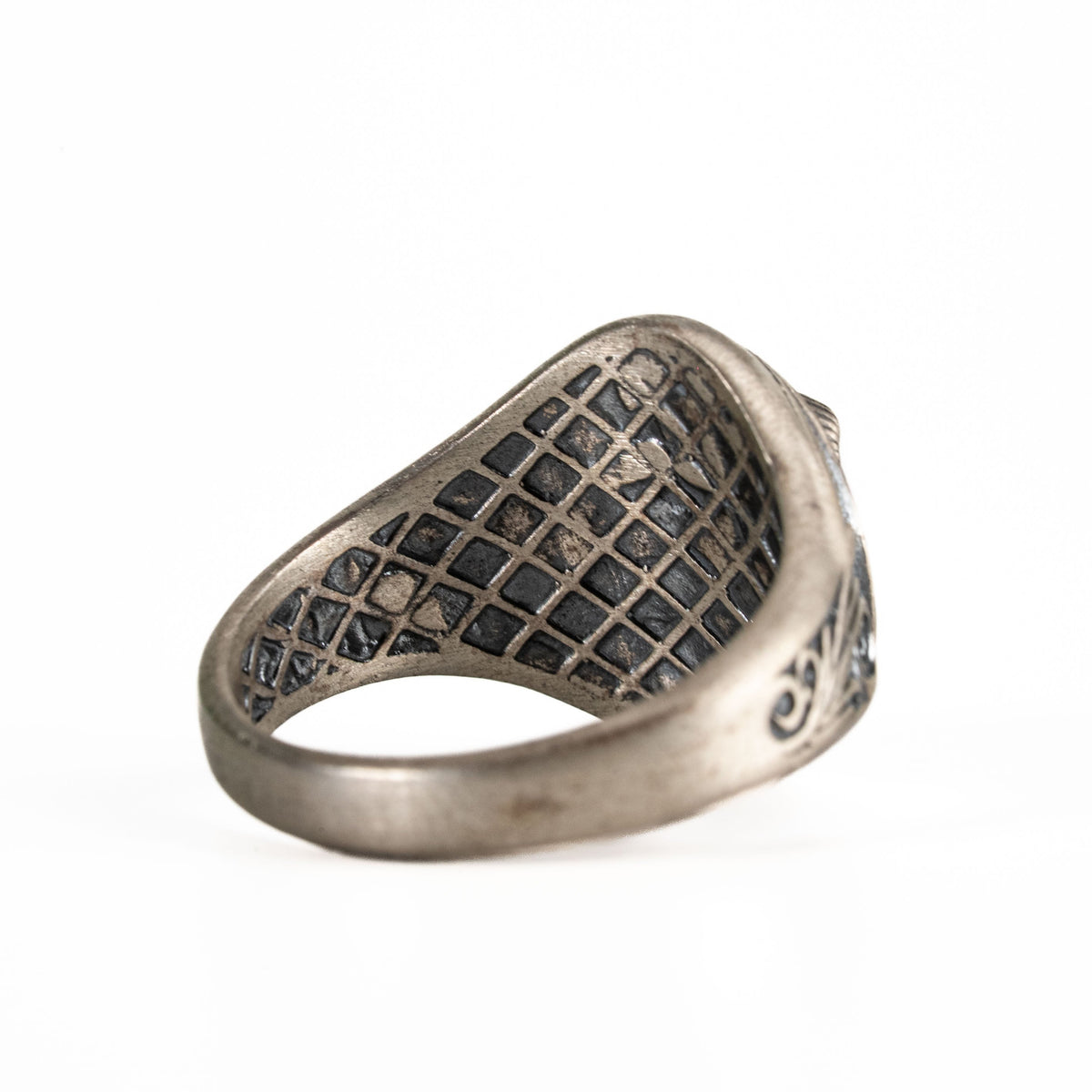 Sculpted Ram Head Motif Signet Ring  Ring  Charmora Jewelry