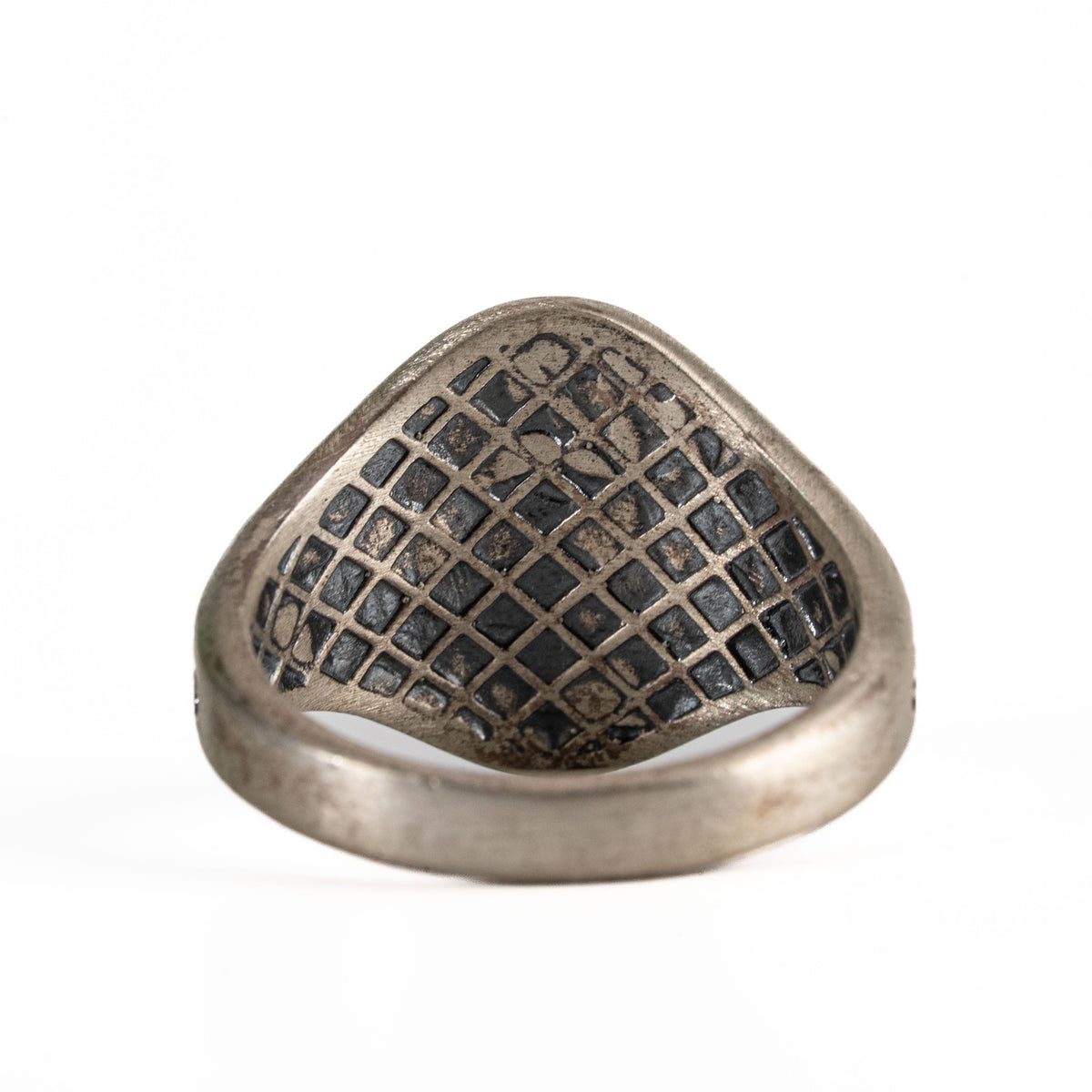 Sculpted Ram Head Motif Signet Ring  Ring  Charmora Jewelry