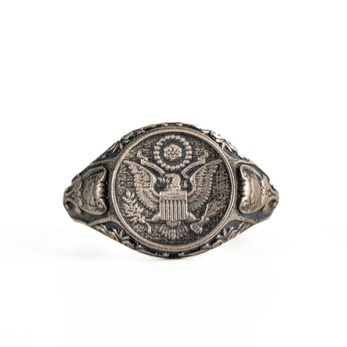 American Coat of Arms Eagle Crest Signet Ring  Ring  Charmora Jewelry