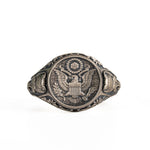 American Coat of Arms Eagle Crest Signet Ring  Ring  Charmora Jewelry