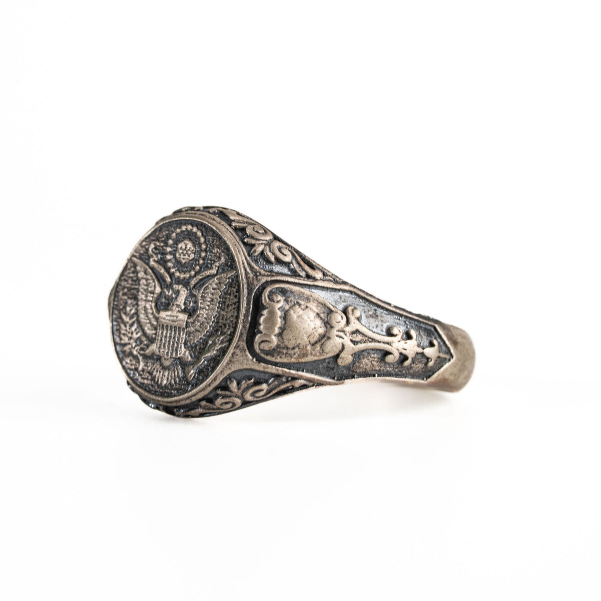 American Coat of Arms Eagle Crest Signet Ring  Ring  Charmora Jewelry
