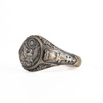 American Coat of Arms Eagle Crest Signet Ring  Ring  Charmora Jewelry