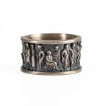 Ancient Roman Gladiator Relief Motif Ring  Ring  Charmora Jewelry