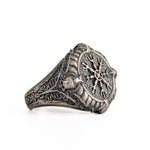 Runic Geometric Symbol Motif Ring  Ring  Charmora Jewelry