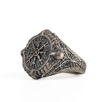 Runic Geometric Symbol Motif Ring  Ring  Charmora Jewelry