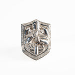 Knight Crusader Relief Motif Ring  Ring  Charmora Jewelry