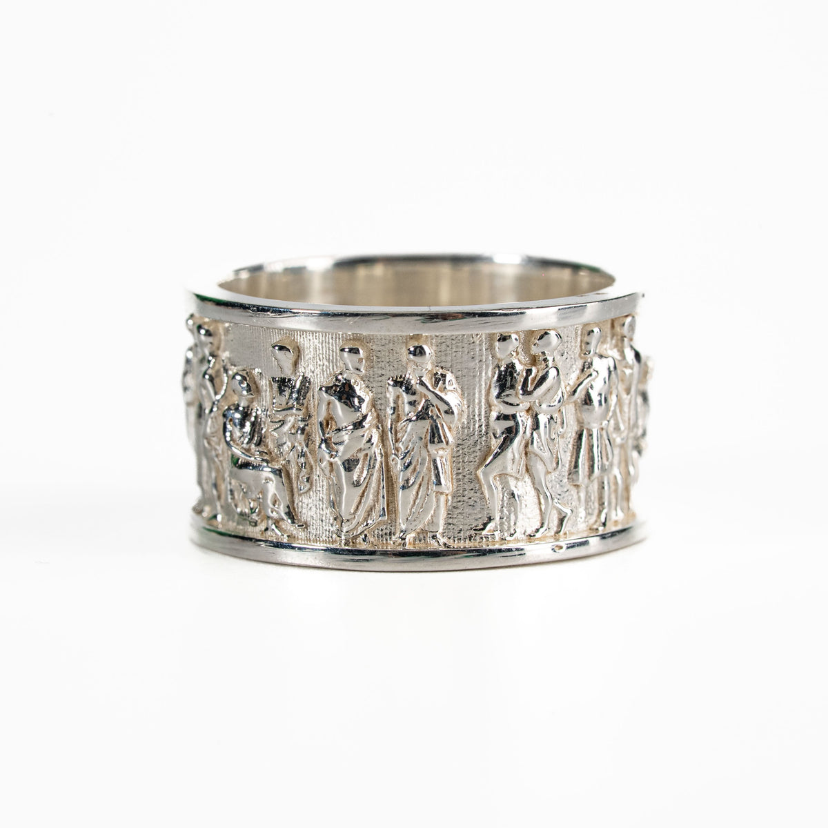 Ancient Roman Gladiator Relief Motif Ring  Ring  Charmora Jewelry