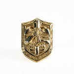 Knight Crusader Relief Motif Ring  Ring  Charmora Jewelry