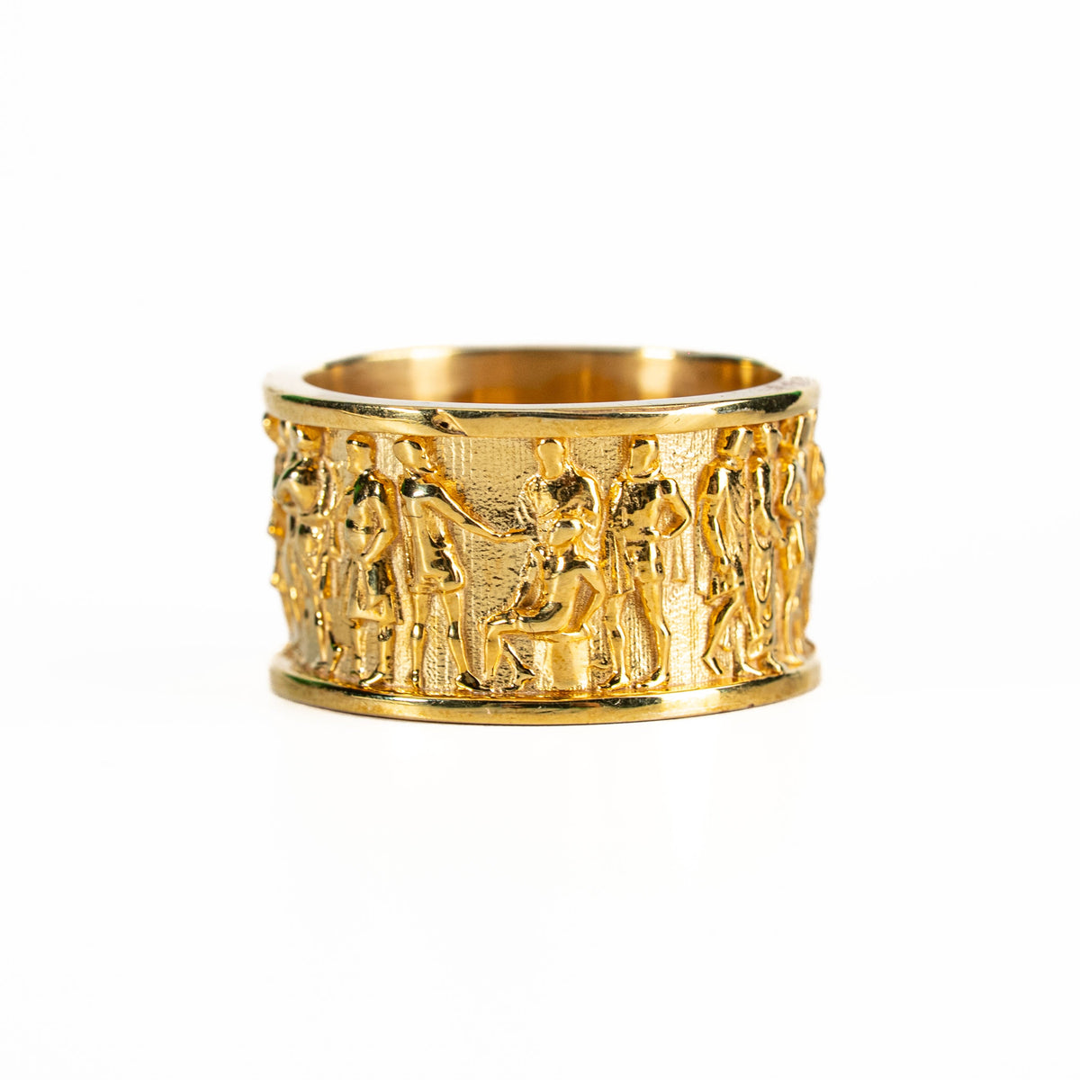 Ancient Roman Gladiator Relief Motif Ring  Ring  Charmora Jewelry