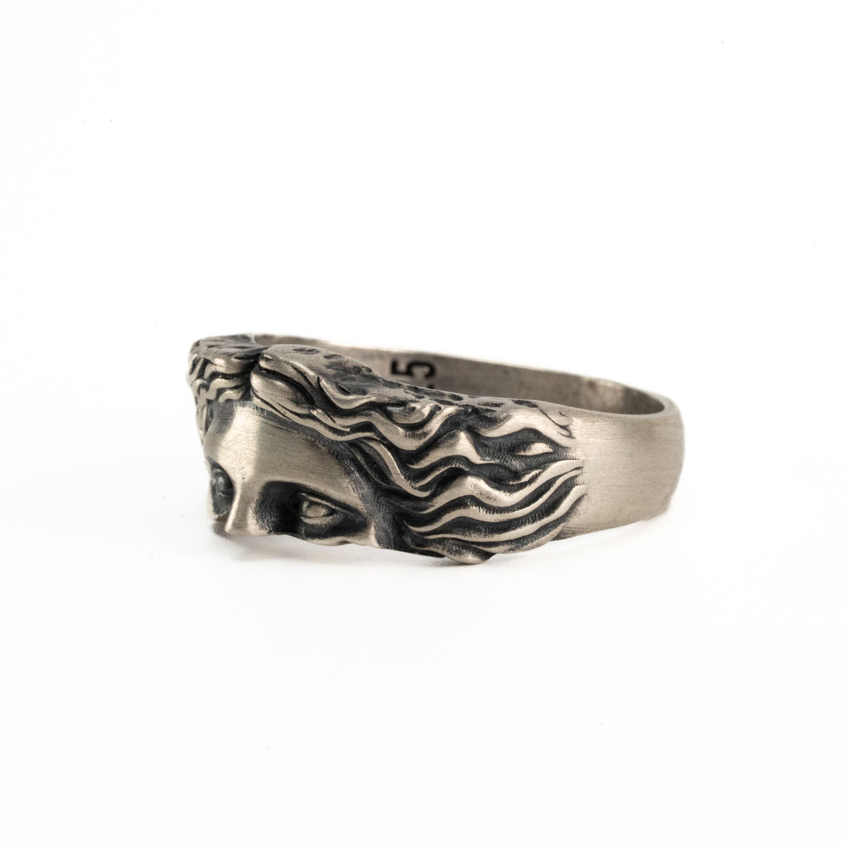 Aphrodite Goddess Venus Relief Motif Band Ring  Ring  Charmora Jewelry