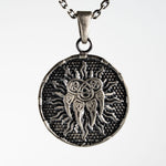 Lion Head Sun Medallion  Necklace  Charmora Jewelry