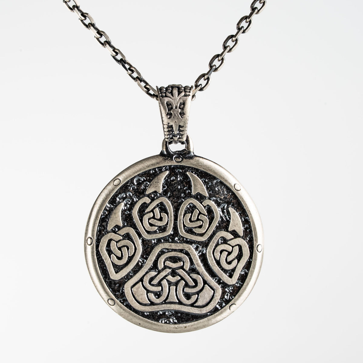 Reversible Tiger Head Medallion  Necklace  Charmora Jewelry