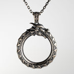 Ouroboros Dragon Eternal Cycle Necklace  Necklace  Charmora Jewelry