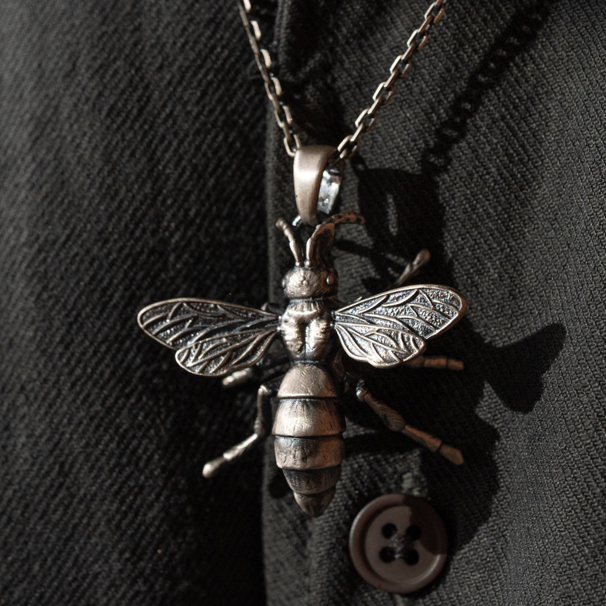 Queen Bee Necklace and Honeycomb Hexagon Ring Jewelry Set  Ring  Charmora Jewelry