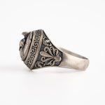 Spartan Helmet Relief Motif Signet Ring  Ring  Charmora Jewelry