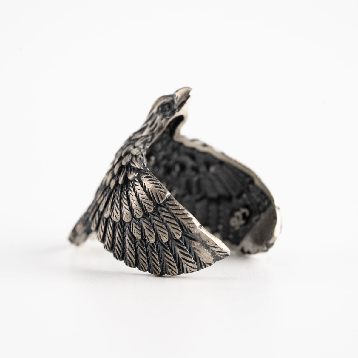 Eagle Wing Relief Motif Ring  Ring  Charmora Jewelry
