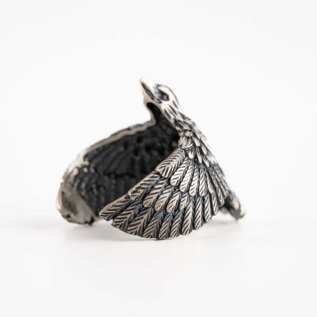 Eagle Wing Relief Motif Ring  Ring  Charmora Jewelry