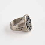 St Michael Archangel Relief Motif Signet Ring  Ring  Charmora Jewelry