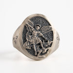 St Michael Archangel Relief Motif Jewelry Set  Charmora Jewelry