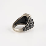 Detailed Octopus Tentacle Signet Ring  Ring  Charmora Jewelry