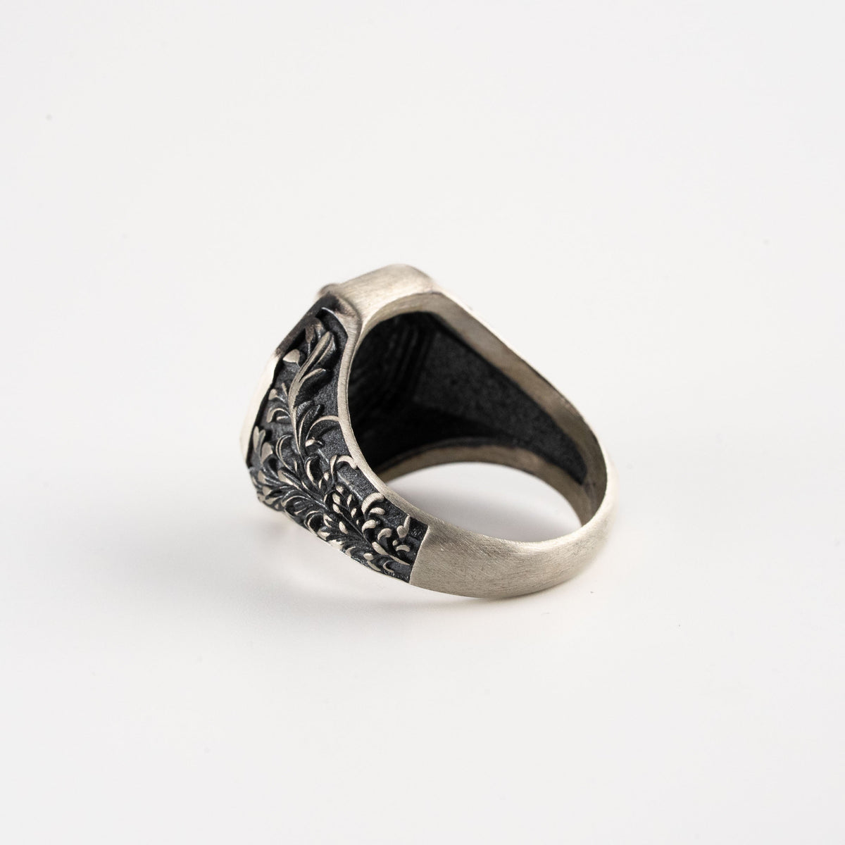 Detailed Octopus Tentacle Signet Ring  Ring  Charmora Jewelry