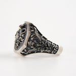 Detailed Octopus Tentacle Signet Ring  Ring  Charmora Jewelry