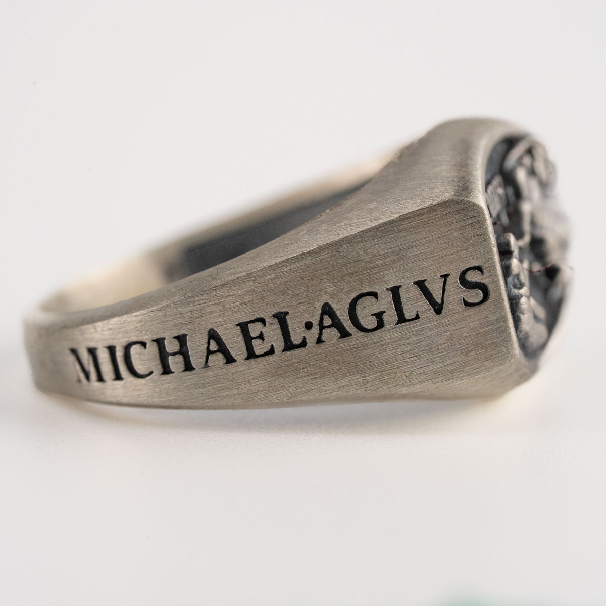 Creation of Adam Relief Signet Ring  Ring  Charmora Jewelry