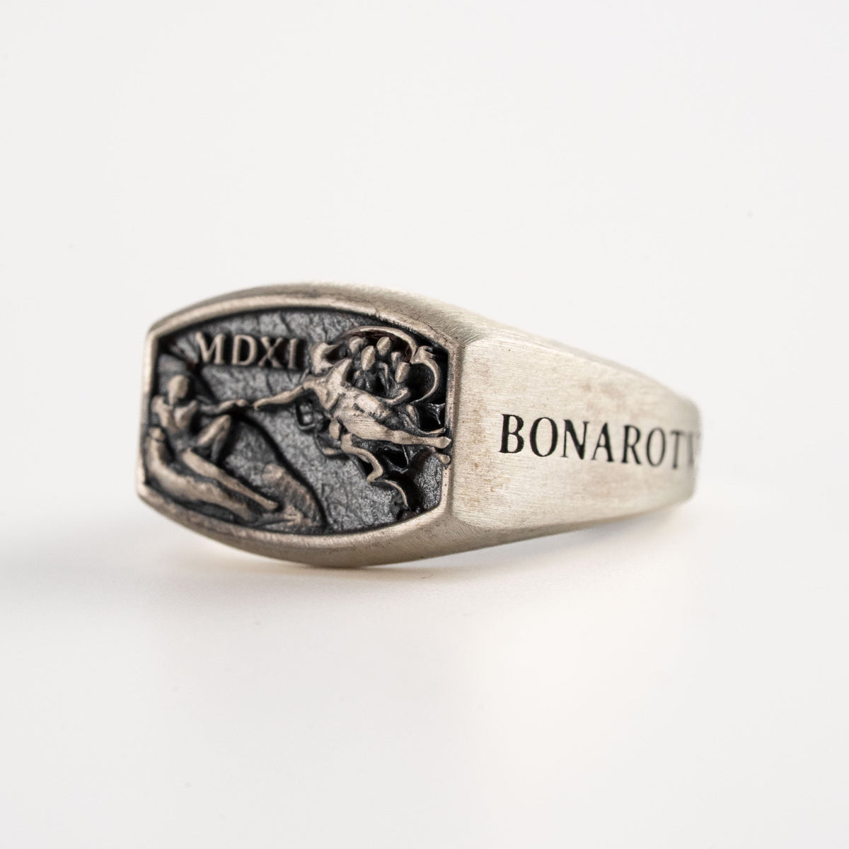 Creation of Adam Relief Signet Ring  Ring  Charmora Jewelry