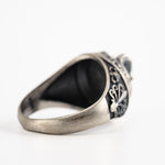 Demon Horns Relief Motif Ring  Ring  Charmora Jewelry
