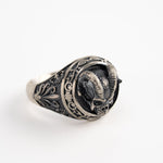 Demon Horns Relief Motif Ring  Ring  Charmora Jewelry