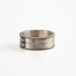 Brutalist Textured Motif Ring  Ring  Charmora Jewelry