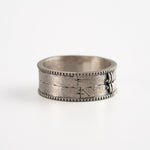 Brutalist Textured Motif Ring  Ring  Charmora Jewelry