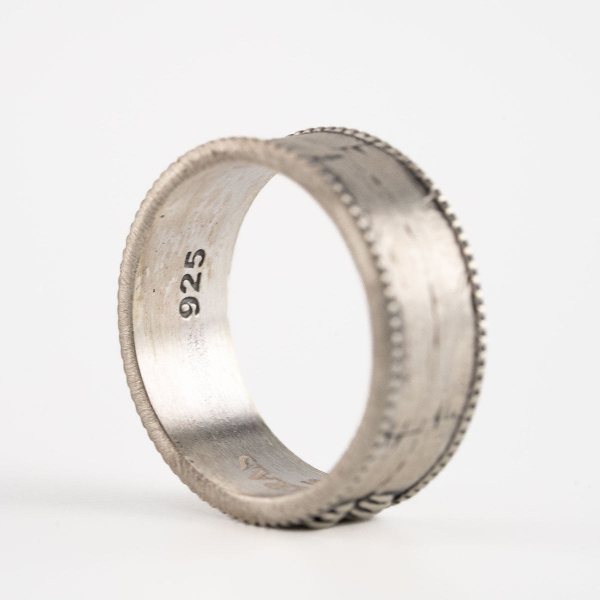 Brutalist Textured Motif Ring  Ring  Charmora Jewelry