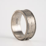 Brutalist Textured Motif Ring  Ring  Charmora Jewelry