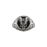 Demon Horns Relief Motif Ring  Ring  Charmora Jewelry