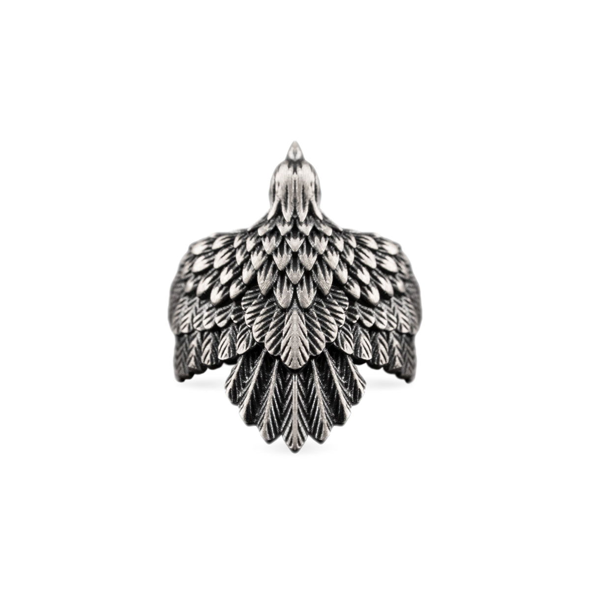 Eagle Wing Relief Motif Ring  Ring  Charmora Jewelry