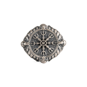 Runic Geometric Symbol Motif Ring  Ring  Charmora Jewelry