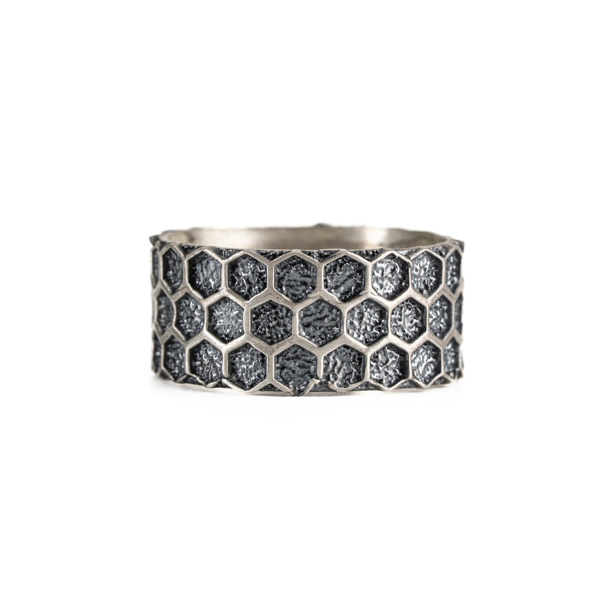 Honeycomb Hexagon Ring  Ring  Charmora Jewelry