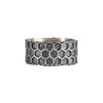 Honeycomb Hexagon Ring  Ring  Charmora Jewelry