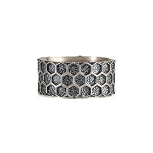 Honeycomb Hexagon Ring  Ring  Charmora Jewelry