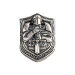Knight Crusader Relief Motif Ring  Ring  Charmora Jewelry